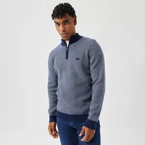 Свитер Lacoste на молнии с высоким воротом, синий, арт. AH2322