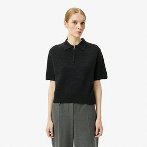 Кофта Lacoste с коротким рукавом и воротом на молнии CLASSIC FIT, серый, арт. af2636
