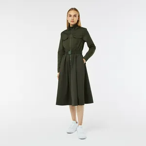 Платье Lacoste Loose Fit с поясом, хаки, арт. ef2326