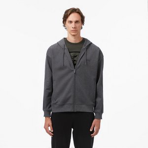 Мужской хлопковый свитшот Lacoste Relaxed Fit, серый, арт. sh2607