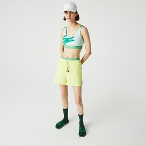 Бикини-топ Lacoste с крокодиловым принтом, зеленый, арт. mf3389