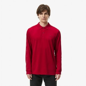 Мужская хлопковая рубашка-поло Lacoste, бордовый, арт. ph2615