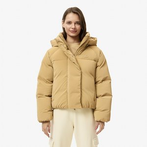 Укороченная куртка Lacoste с капюшоном, бежевый, арт. bf2607