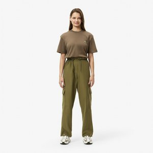 Женские брюки Lacoste OVERSIZE FIT, хаки, арт. hf8962