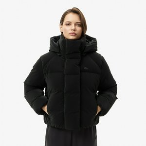 Укороченная куртка Lacoste с капюшоном, черный, арт. bf2607