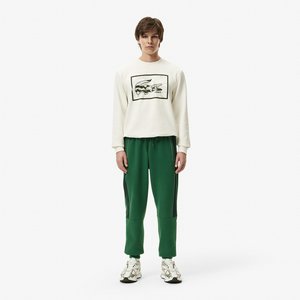 Хлопковые спортивные брюки Lacoste SLIM FIT, зеленый, арт. xh2602