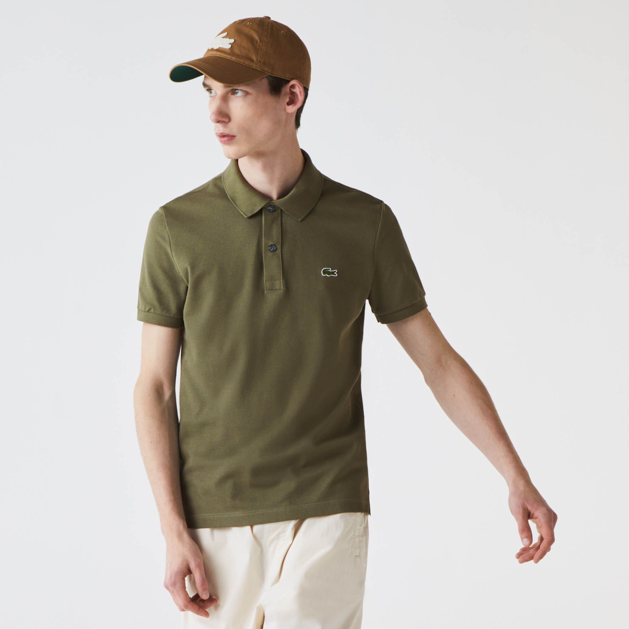 Мужское поло Lacoste L.12.12 Slim Fit, зеленый, арт. ph4012