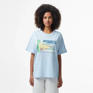 Футболка Lacoste из хлопка, голубой, арт. TF0514