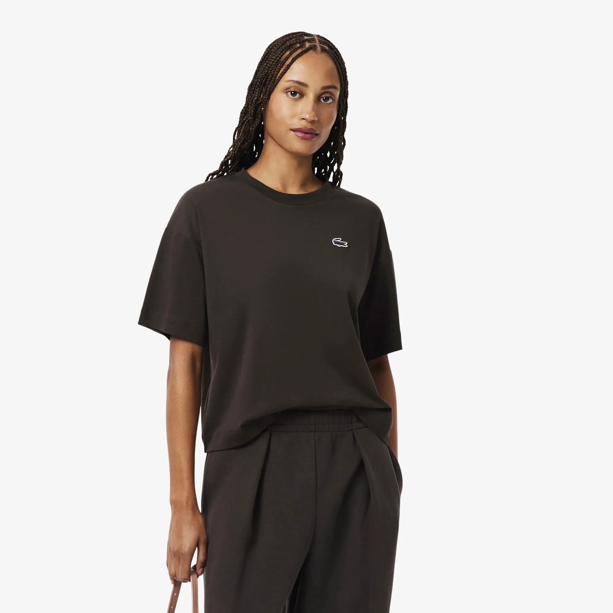 Женская футболка Lacoste, коричневый, арт. tf5242