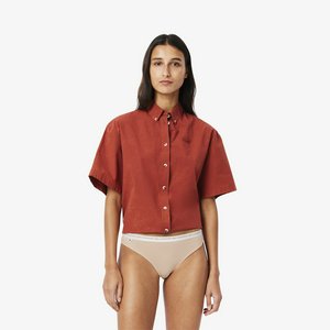 Женские трусы Lacoste из эластичного хлопка, бежевый, арт. 8f1341