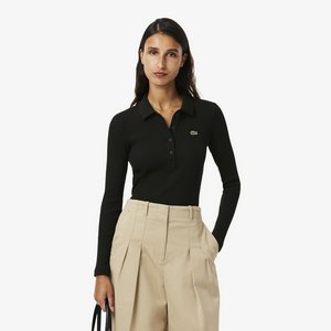 Женское поло Lacoste Slim Fit L.12.D, черный, арт. df5281