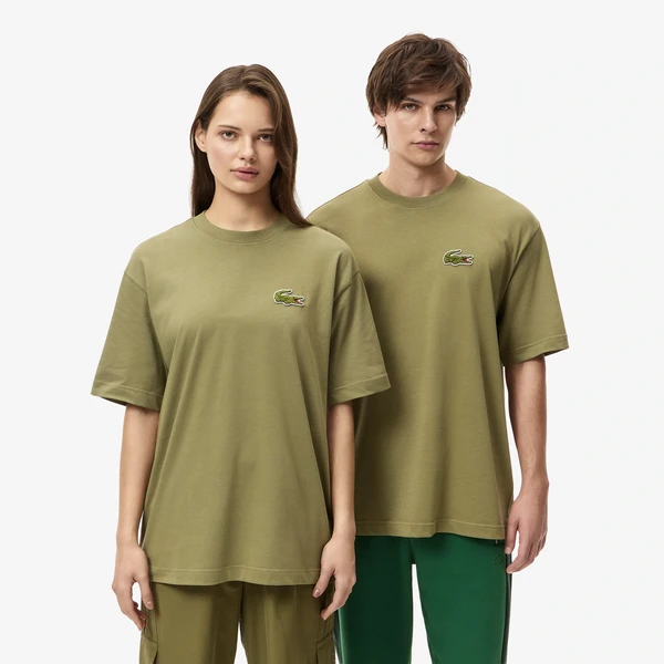 Футболка Lacoste Unisex из плотного хлопка, хаки, арт. th2745p