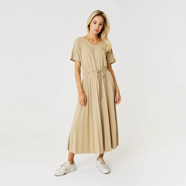 Платье Lacoste с короткими рукавами, бежевый, арт. ef0217
