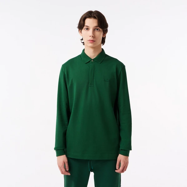 Поло Lacoste с длинным рукавом, зеленый, арт. ph2481p