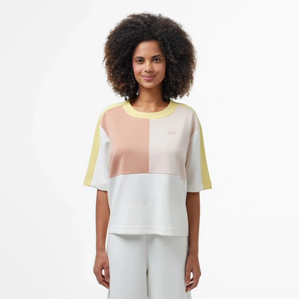 Женская эластичная футболка Lacoste, розовый, арт. tf0522