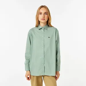 Женская рубашка Lacoste Oversized Fit, зеленый, арт. CF0311