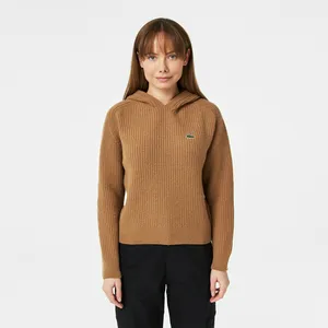 Женское худи Lacoste с капюшоном, бежевый, арт. AF2416