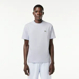 Мужская хлопковая футболка Lacoste с коротким рукавом, голубой, арт. TH7318