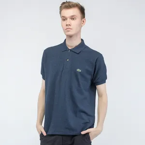 Мужское поло L.12.12 из меланжевой ткани, синий, арт. L1264