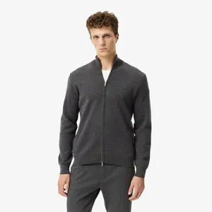 Мужской шерстяной свитер Lacoste на молнии, серый, арт. AH1955