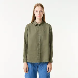 Женская рубашка Lacoste Relaxed Fit, зеленый, арт. CF0301