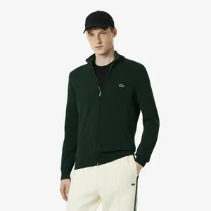 Мужской свитер Lacoste на молнии из органического хлопка, зеленый, арт. AH1957