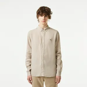 Мужская льняная рубашка Lacoste, бежевый, арт. CH5692T