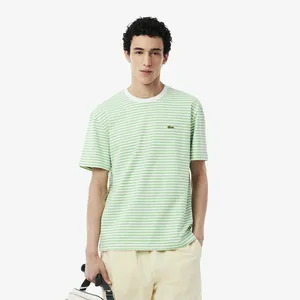 Мужская полосатая футболка Lacoste, белый, арт. TH9749