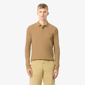 Поло Lacoste с длинными рукавами, бежевый, арт. PH2481
