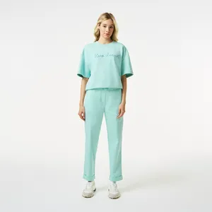 Женские брюки Lacoste Regular Fit с регулируемым поясом, зеленый, арт. HF0401
