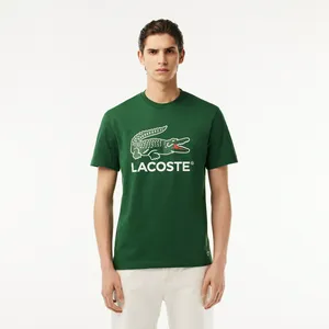 Мужская хлопковая футболка Lacoste, зеленый, арт. TH1285