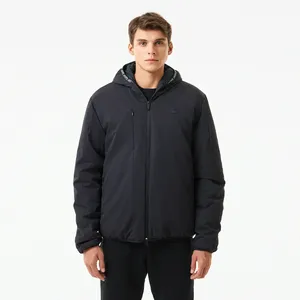 Мужская водоустойчивая ветровка Lacoste с капюшоном, черный, арт. BH2511R