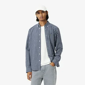 Мужская рубашка Lacoste Regular Fit в клетку, синий, арт. CH6981