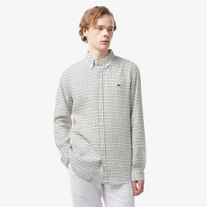 Мужская льняная рубашка Lacoste, белый, арт. CH0473
