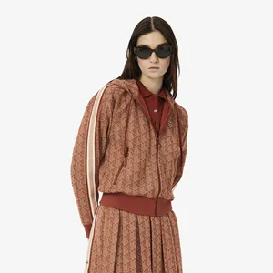 Женская жаккардовая толстовка Lacoste, коричневый, арт. SF7606