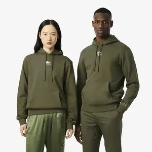 Хлопковая толстовка Lacoste Unisex с капюшоном, хаки, арт. SH2740