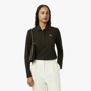 Женское поло Lacoste, коричневый, арт. DF6243
