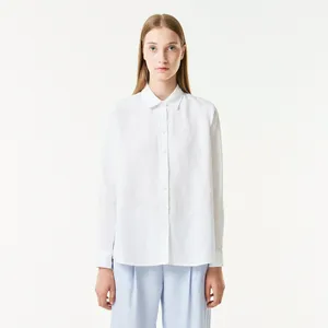 Женская рубашка Lacoste Relaxed Fit, белый, арт. CF0301