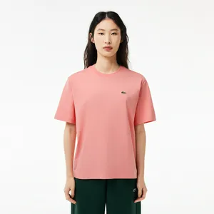 Женская футболка Lacoste Loose Fit из мягкого хлопка, розовый, арт. TF7215