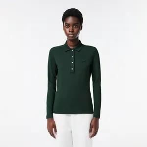 Женское поло Lacoste Slim Fit из эластичного хлопка, зеленый, арт. PF5464