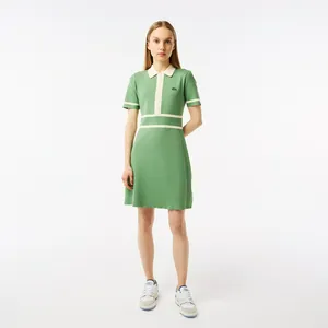 Женское платье Lacoste Contrast Seam, зеленый, арт. EF0231P