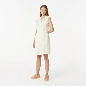 Платье Lacoste из льна, белый, арт. EF0513