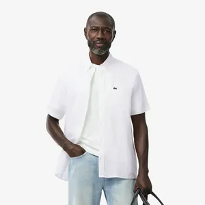 Мужская льняная рубашка Lacoste, белый, арт. CH5699