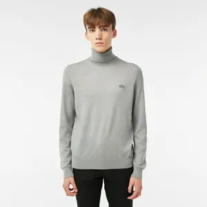 Мужская водолазка Lacoste из мериносовой шерсти, серый, арт. AH1959