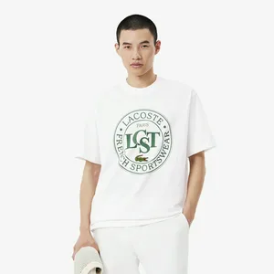 Мужская футболка Lacoste с принтом, белый, арт. TH2753