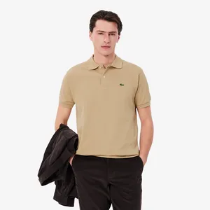 Мужское поло Lacoste L1212 Classic Fit, бежевый, арт. L1212