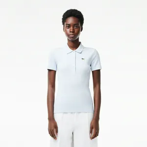 Женское поло Lacoste Slim Fit из органического хлопка, голубой, арт. DF5377