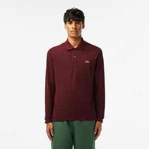 Мужское поло Lacoste L.12.21 Classic Fit с длинным рукавом, красный, арт. L1313