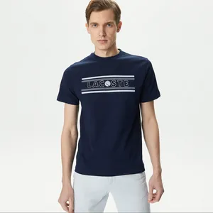 Мужская футболка Lacoste из хлопка, синий, арт. TH0401