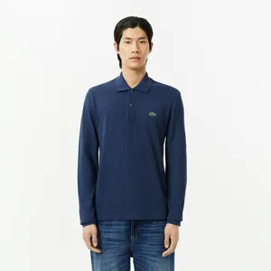 Мужское поло Lacoste L.12.21 Classic Fit с длинным рукавом, синий, арт. L1313